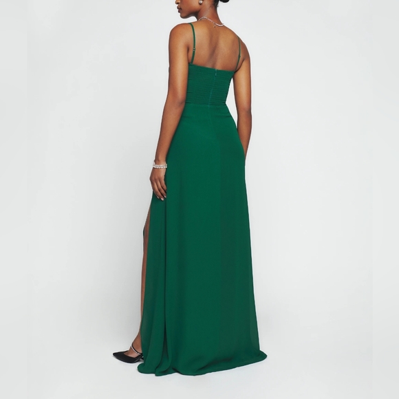 Reformation | Ingrid Dress | Emerald Green - Picture 3 of 8